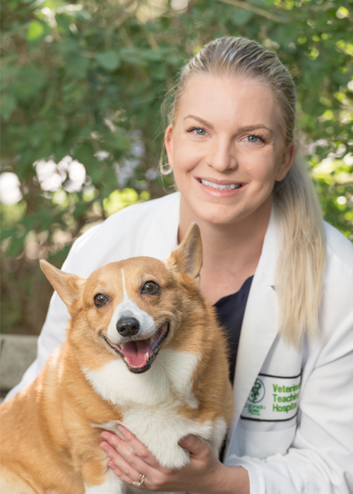 Dr. Erin Trageser with dog