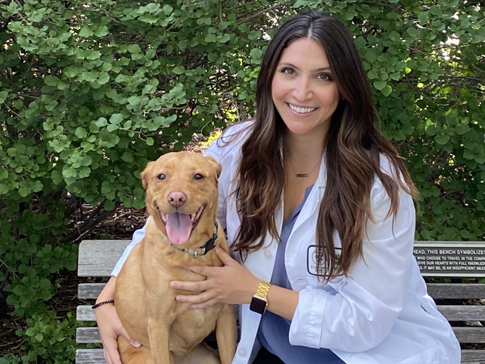Dr. Molly Gasparini with Dog