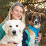 Maria Gore with two dogs